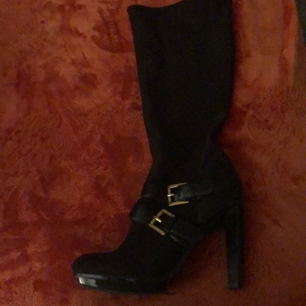 Black 3 inch high Michael Kors boots